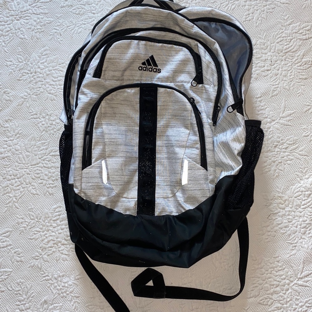 Black and White Adidas Backpack